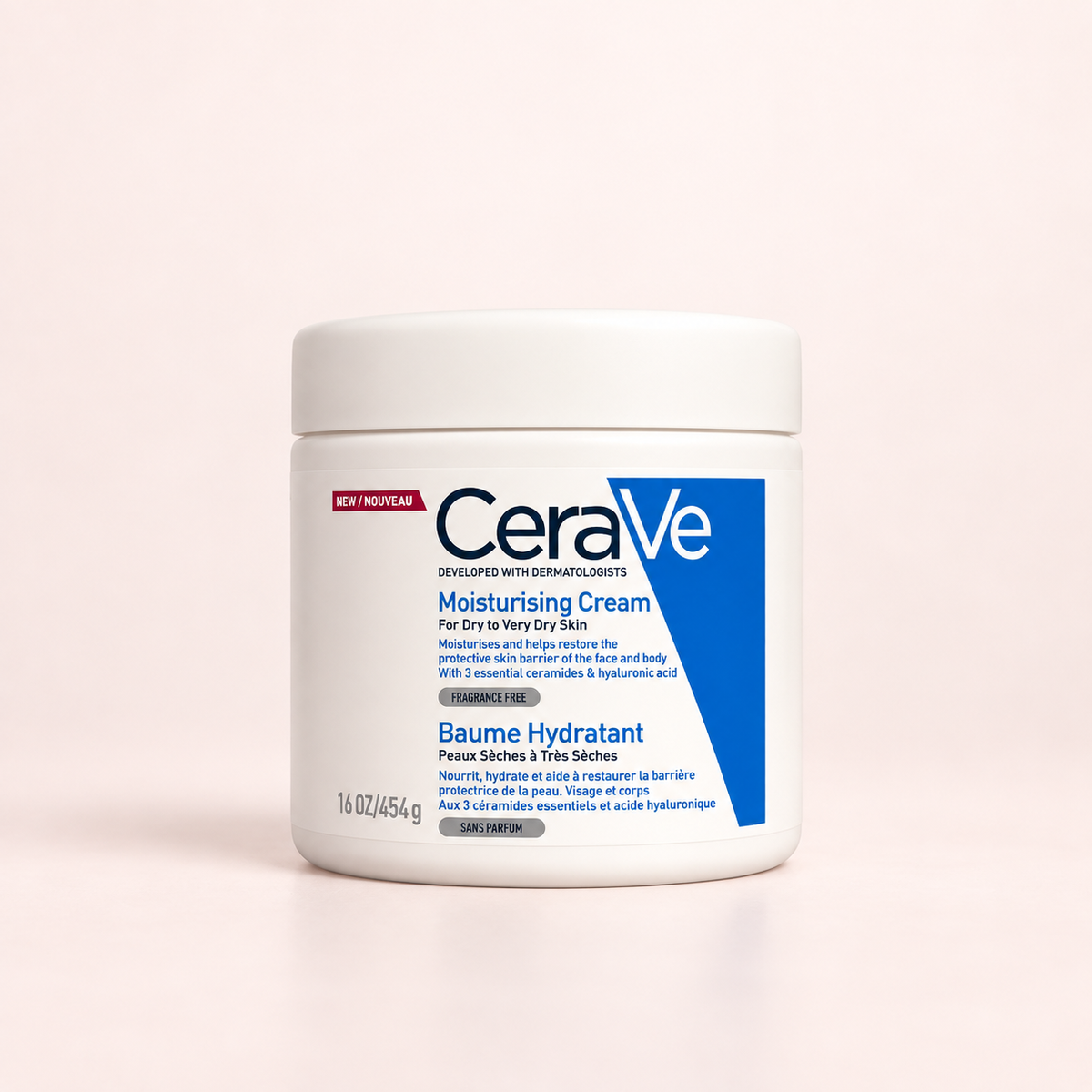 CeraVe Daily Moisturizing Cream  (454 Grams) – Hydrating Face & Body Cream