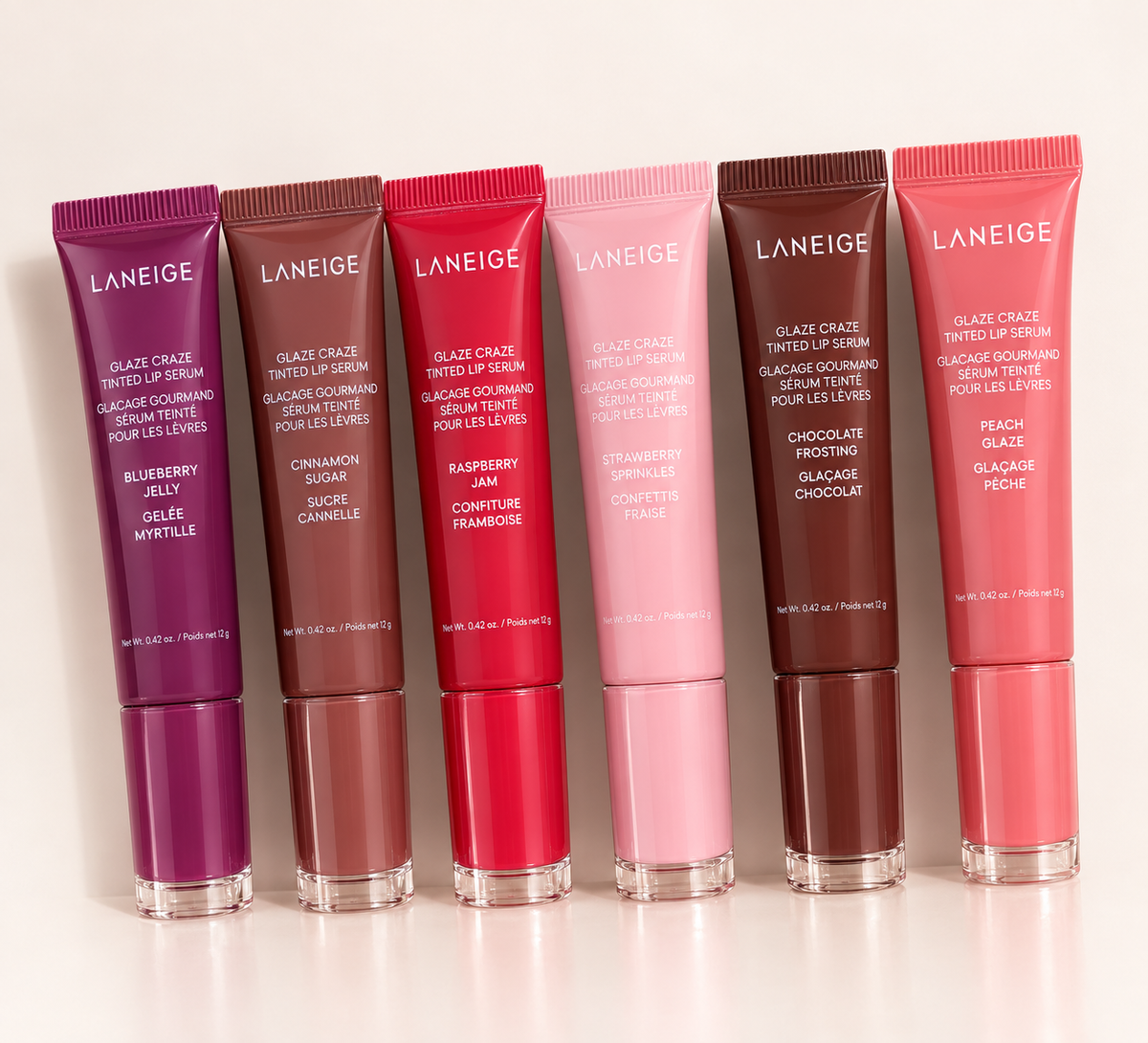 Laneige tinted lip serum 12 g each