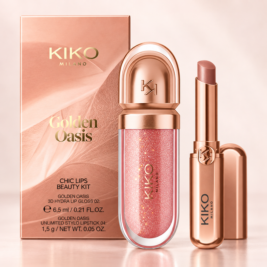 KIKO Milano Golden Oasis Chic Lips Beauty Kit 2-in-1